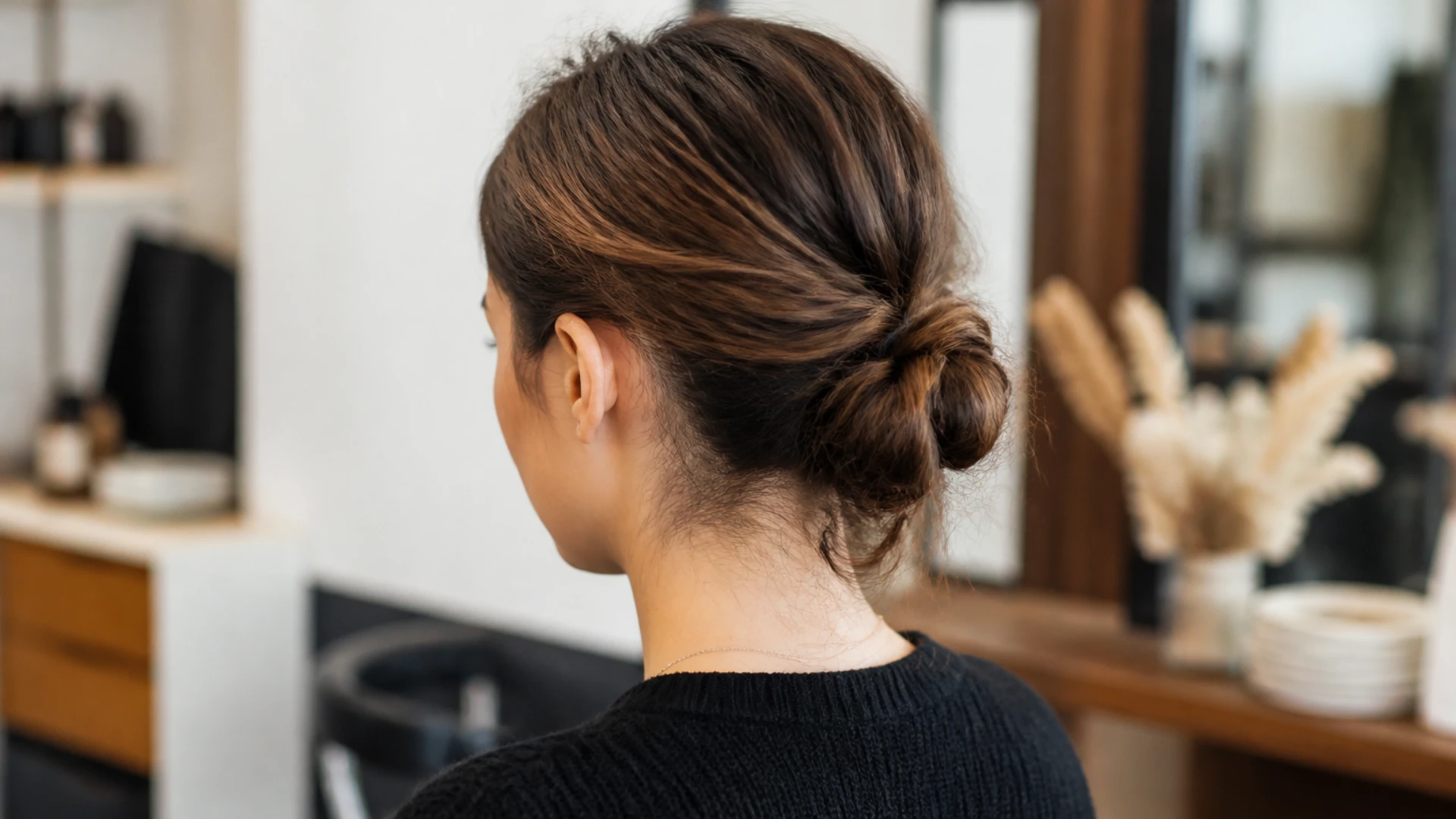 Repousse de petits cheveux courts sur la nuque après un effluvium télogène